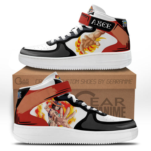 Ace Sneakers Air Mid OP Custom Anime -kengät